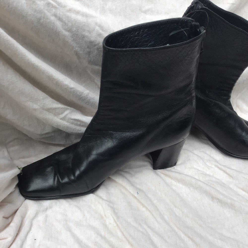 Vintage Stuart Weitzman boots 1990s in leather - Picture 3 of 6